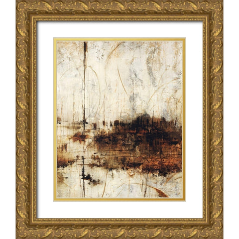New Haven Golds Gold Ornate Wood Framed Art Print with Double Matting by Schicker, Joshua