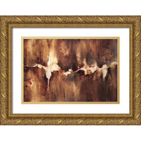 Cast Iron Gold Ornate Wood Framed Art Print with Double Matting by Edmunds, Sydney