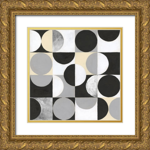 Circle Quadrants II Gold Ornate Wood Framed Art Print with Double Matting by Willett, Michael