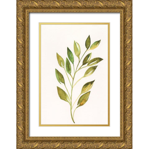 Single Twig I Gold Ornate Wood Framed Art Print with Double Matting by Moore, Regina