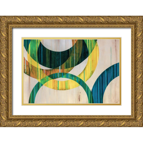 Loopdy Loop Gold Ornate Wood Framed Art Print with Double Matting by Edmunds, Sydney