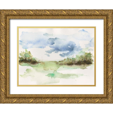 Brush Thickets I Gold Ornate Wood Framed Art Print with Double Matting by Moore, Regina