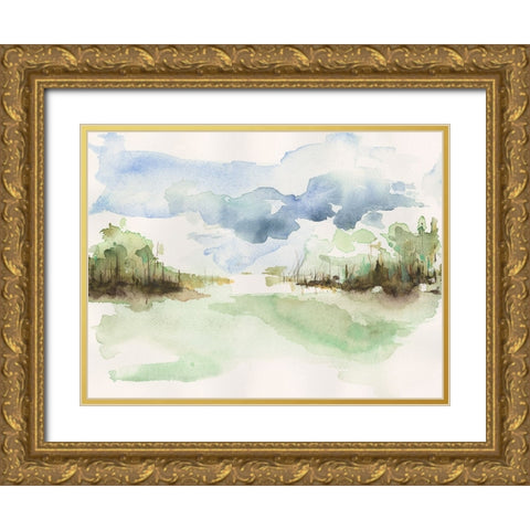 Brush Thickets II Gold Ornate Wood Framed Art Print with Double Matting by Moore, Regina