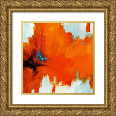 Red Tail III Gold Ornate Wood Framed Art Print with Double Matting by Edmunds, Sydney