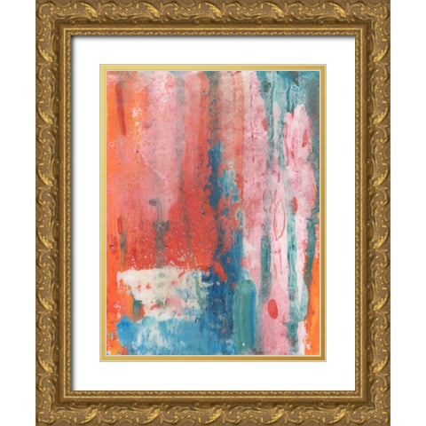 Spring Step I Gold Ornate Wood Framed Art Print with Double Matting by Kaelber, Renee