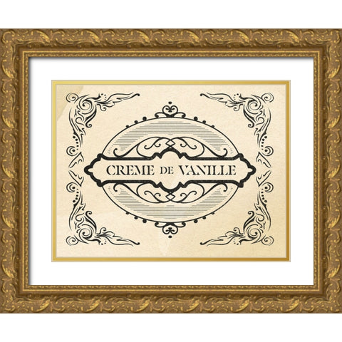 Antique French Label II Gold Ornate Wood Framed Art Print with Double Matting by Green, Jacob