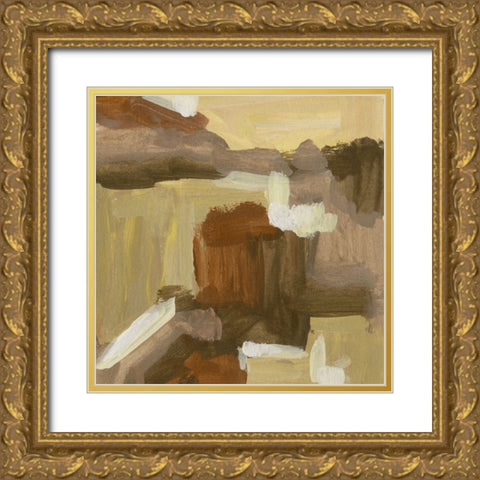 Yellow Dawn III Gold Ornate Wood Framed Art Print with Double Matting by Wang, Melissa