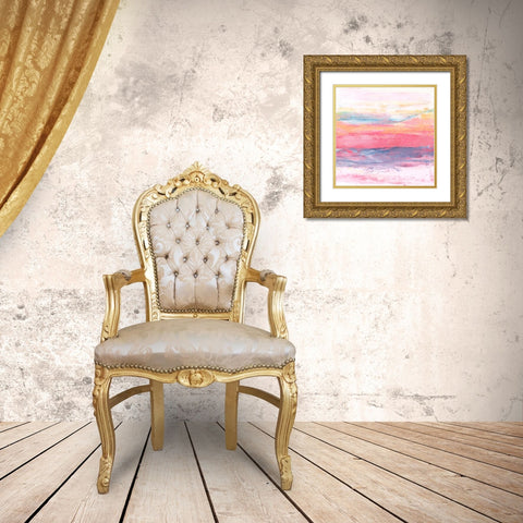 Kona Sunset II Gold Ornate Wood Framed Art Print with Double Matting by Kaelber, Renee