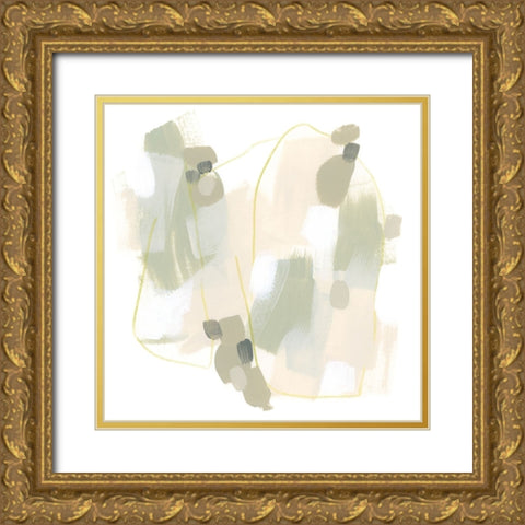 Sage Cartography II Gold Ornate Wood Framed Art Print with Double Matting by Vess, June Erica