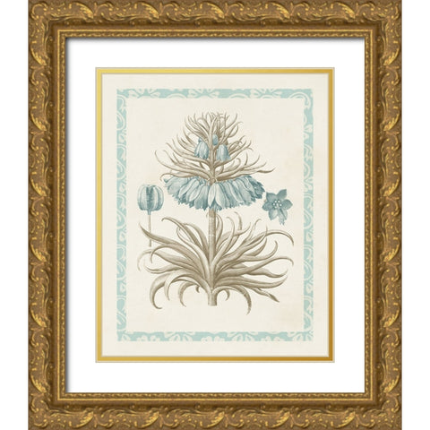 Willow Blue Besler II Gold Ornate Wood Framed Art Print with Double Matting by Vision Studio