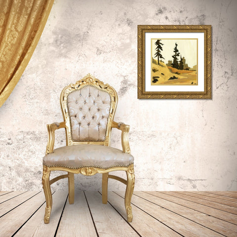 State Park Pine Sketch II Gold Ornate Wood Framed Art Print with Double Matting by Green, Jacob