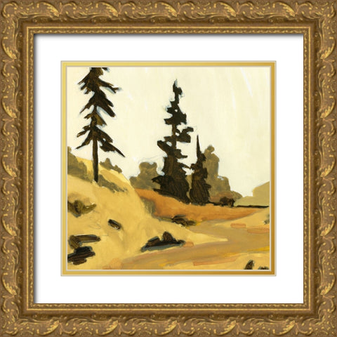 State Park Pine Sketch II Gold Ornate Wood Framed Art Print with Double Matting by Green, Jacob