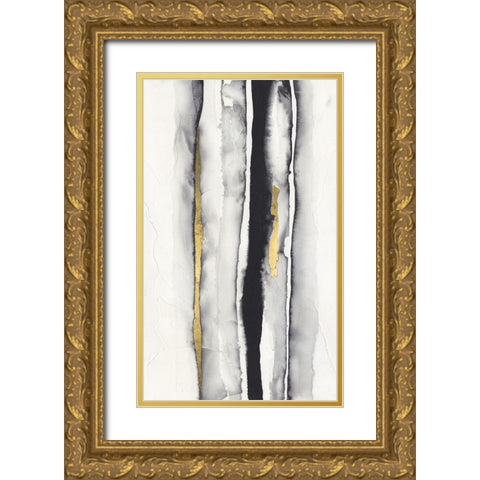 Inked Bands I Gold Ornate Wood Framed Art Print with Double Matting by Willett, Michael