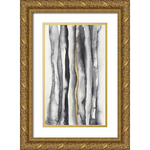 Inked Bands II Gold Ornate Wood Framed Art Print with Double Matting by Willett, Michael
