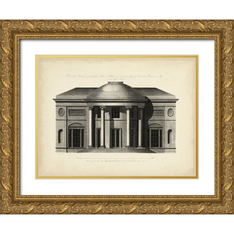 Richardson Architecture III Gold Ornate Wood Framed Art Print with Double Matting by Richardson, George