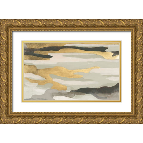 Golden Valley Sands II Gold Ornate Wood Framed Art Print with Double Matting by Vess, June Erica