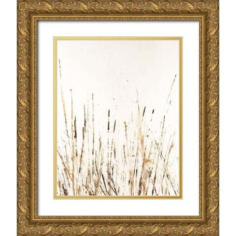 Golden Sea Oats II Gold Ornate Wood Framed Art Print with Double Matting by Lam, Vanna