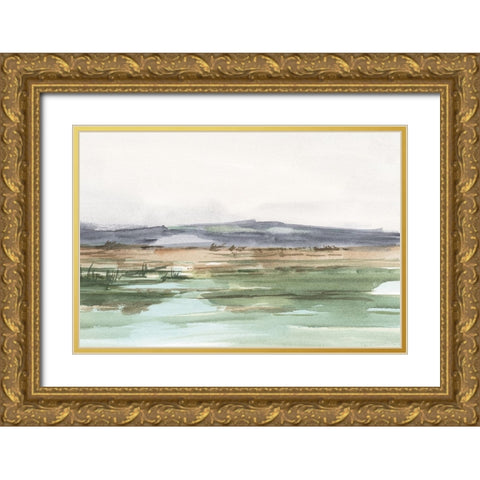 Serene Mountain View I Gold Ornate Wood Framed Art Print with Double Matting by Harper, Ethan