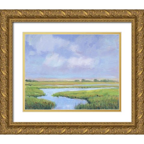 Summer Marsh II Gold Ornate Wood Framed Art Print with Double Matting by OToole, Tim