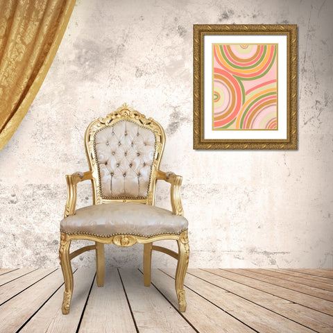 Abstract Rainbow II Gold Ornate Wood Framed Art Print with Double Matting by Moore, Regina