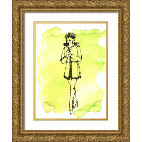 60s Fab I Gold Ornate Wood Framed Art Print with Double Matting by Moore, Regina
