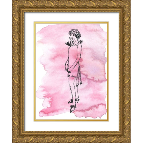 60s Fab II Gold Ornate Wood Framed Art Print with Double Matting by Moore, Regina