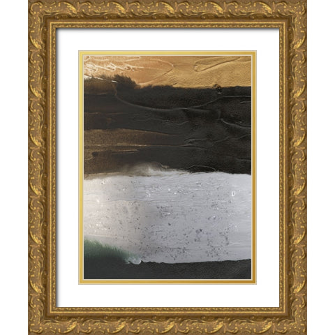 Embellished Coastal Plain I Gold Ornate Wood Framed Art Print with Double Matting by Lam, Vanna