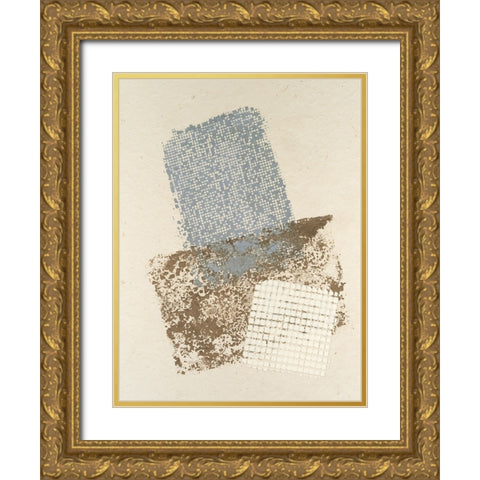 Embellished Scrim II Gold Ornate Wood Framed Art Print with Double Matting by Lam, Vanna