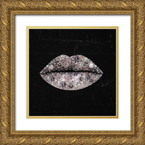 Glam Kiss IV Gold Ornate Wood Framed Art Print with Double Matting by Barnes, Victoria