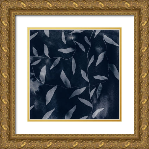 Shadowy Vines II Gold Ornate Wood Framed Art Print with Double Matting by Barnes, Victoria