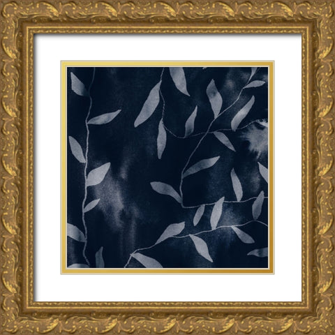 Shadowy Vines III Gold Ornate Wood Framed Art Print with Double Matting by Barnes, Victoria