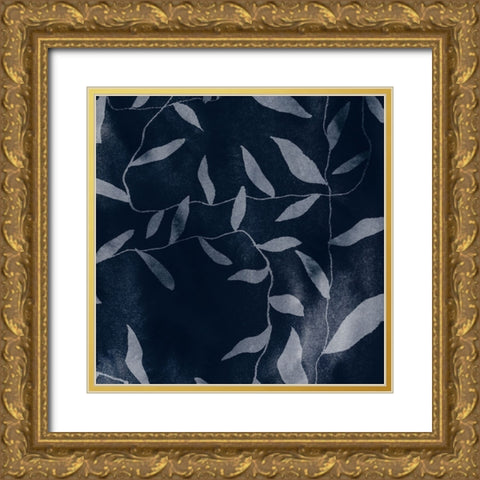 Shadowy Vines IV Gold Ornate Wood Framed Art Print with Double Matting by Barnes, Victoria