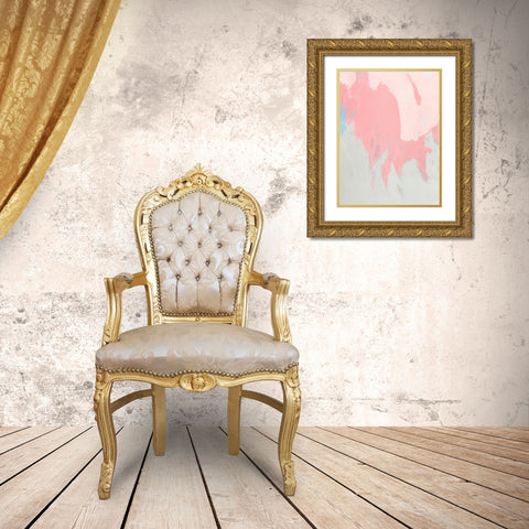 Blushing Abstract II Gold Ornate Wood Framed Art Print with Double Matting by Green, Jacob