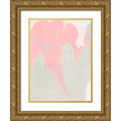 Blushing Abstract IV Gold Ornate Wood Framed Art Print with Double Matting by Green, Jacob