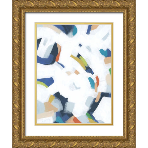 Bright Orbit I Gold Ornate Wood Framed Art Print with Double Matting by Vess, June Erica