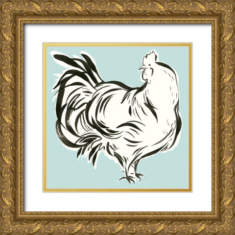 Galliformes I Gold Ornate Wood Framed Art Print with Double Matting by Marr, Laura