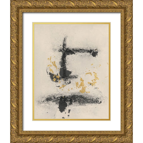 Charcoal Remnants II Gold Ornate Wood Framed Art Print with Double Matting by Willett, Michael