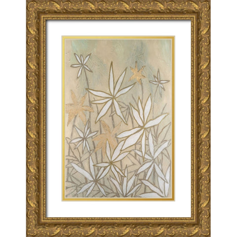 Embellished Starburst Bloom I Gold Ornate Wood Framed Art Print with Double Matting by Lam, Vanna