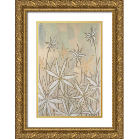 Embellished Starburst Bloom II Gold Ornate Wood Framed Art Print with Double Matting by Lam, Vanna