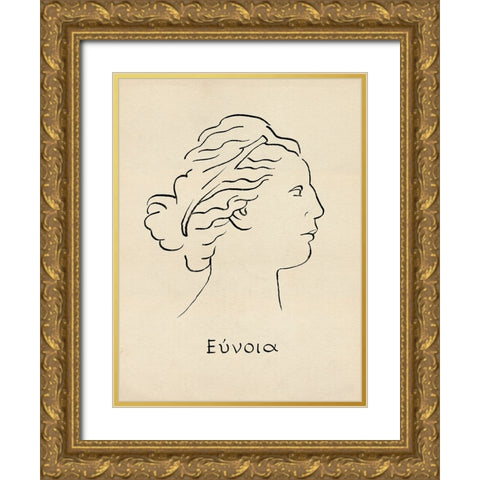 Greek Blessing I Gold Ornate Wood Framed Art Print with Double Matting by Green, Jacob