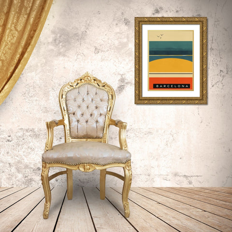 Summer Abroad II Gold Ornate Wood Framed Art Print with Double Matting by Green, Jacob