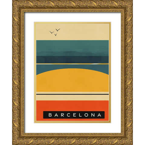 Summer Abroad II Gold Ornate Wood Framed Art Print with Double Matting by Green, Jacob