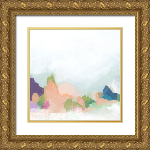 Palette Topography II Gold Ornate Wood Framed Art Print with Double Matting by Vess, June Erica