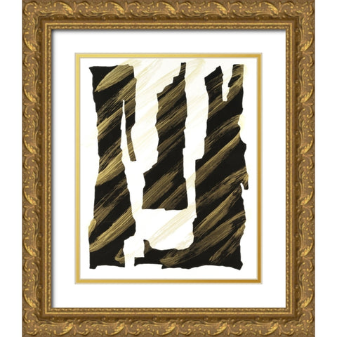 Onyx Obelisks I Gold Ornate Wood Framed Art Print with Double Matting by Willett, Michael