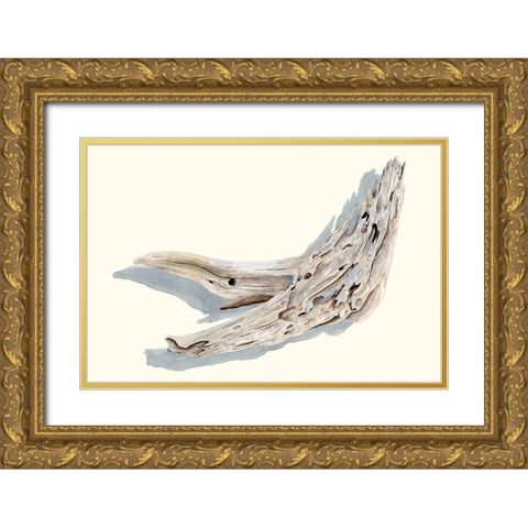 Driftwood Study III Gold Ornate Wood Framed Art Print with Double Matting by Willett, Michael