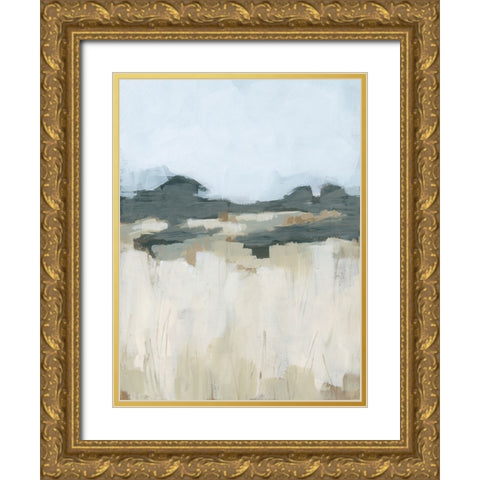 Brushstroke Badlands II Gold Ornate Wood Framed Art Print with Double Matting by Vess, June Erica