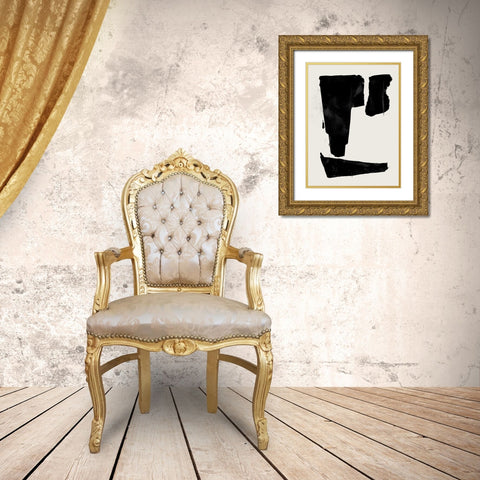 Triple Block Print I Gold Ornate Wood Framed Art Print with Double Matting by Green, Jacob