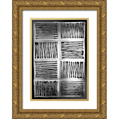 Galvanize II Gold Ornate Wood Framed Art Print with Double Matting by Lam, Vanna
