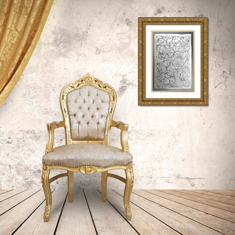 Graffiti in Silver  I Gold Ornate Wood Framed Art Print with Double Matting by Lam, Vanna