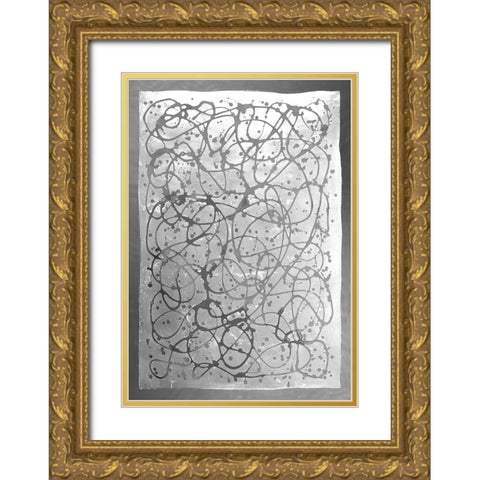 Graffiti in Silver  I Gold Ornate Wood Framed Art Print with Double Matting by Lam, Vanna